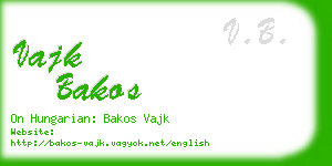 vajk bakos business card